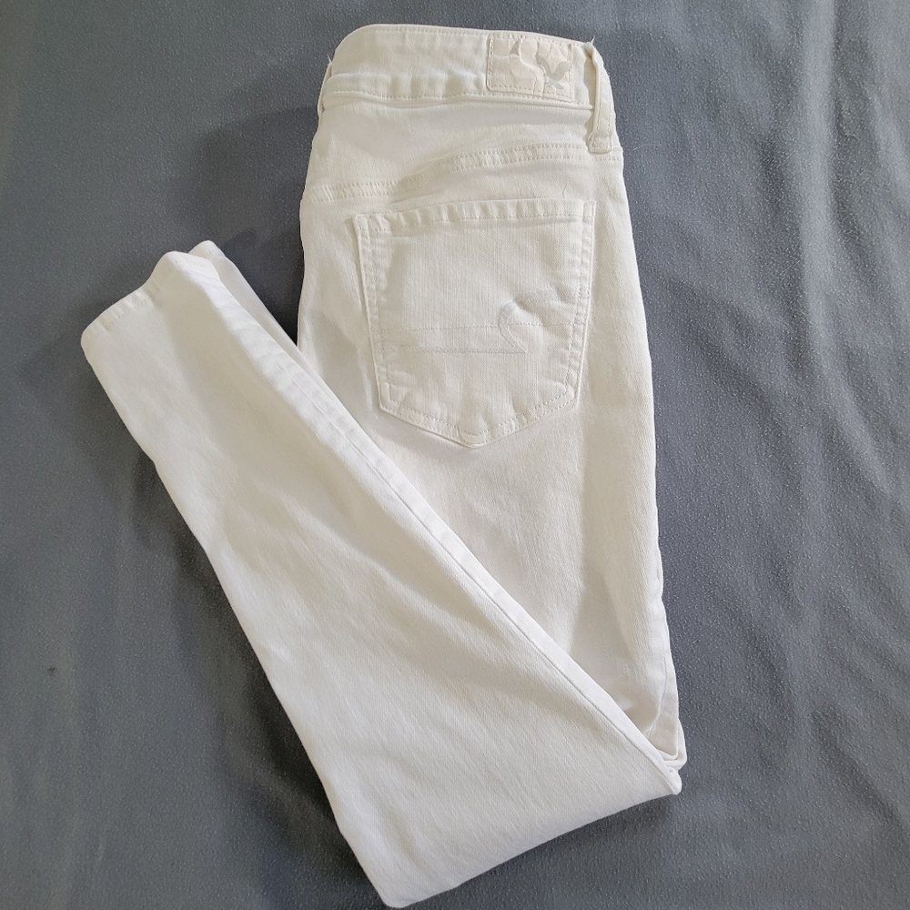 American Eagle White Jeggings Clean Minimalist Design - 8R